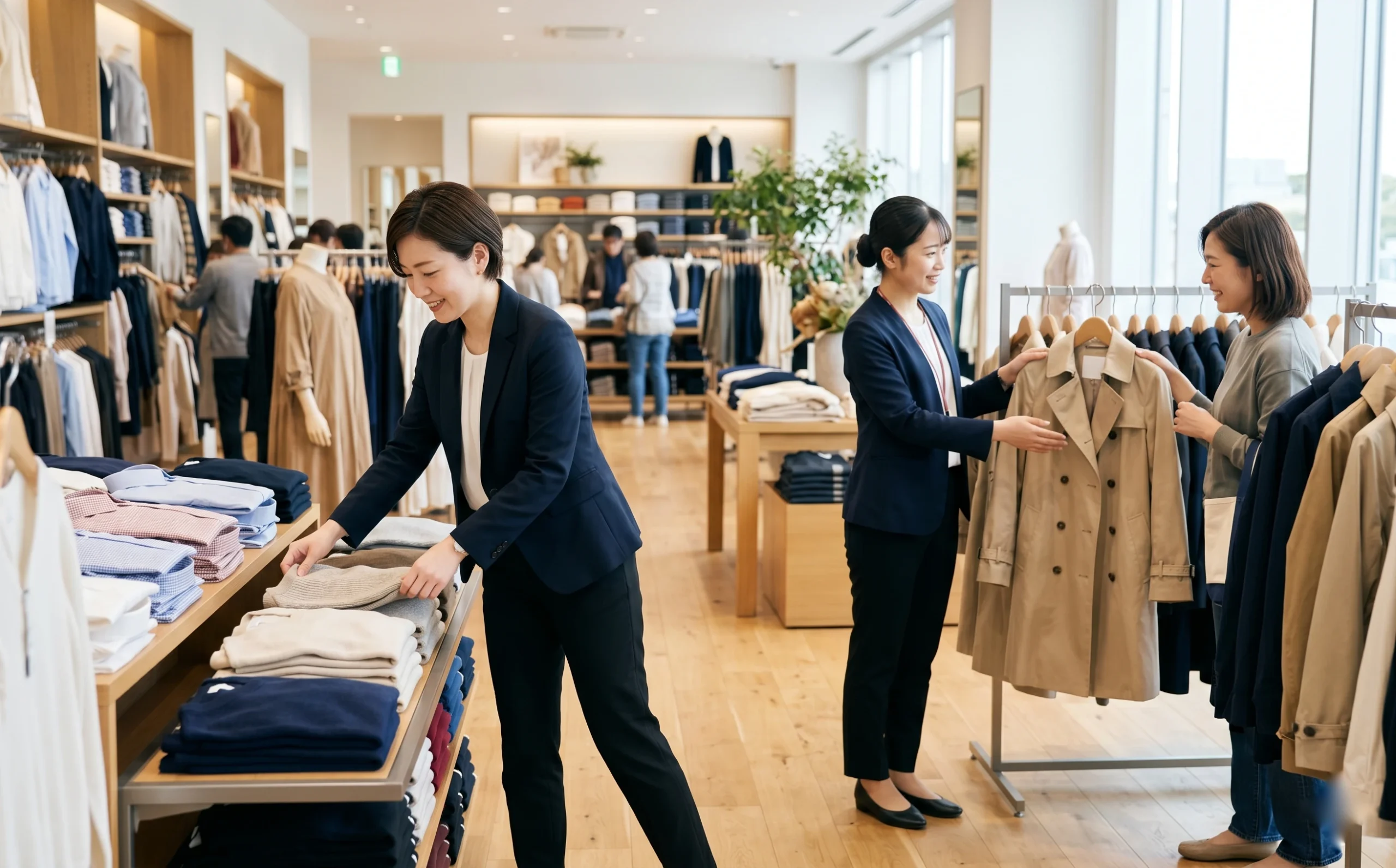 大手アパレルの店舗運営のイメージ