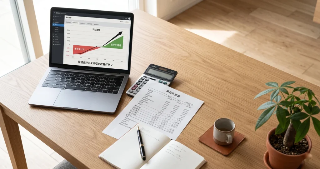お金が残らない中小企業様へ、利益構造を変えて黒字化します。
