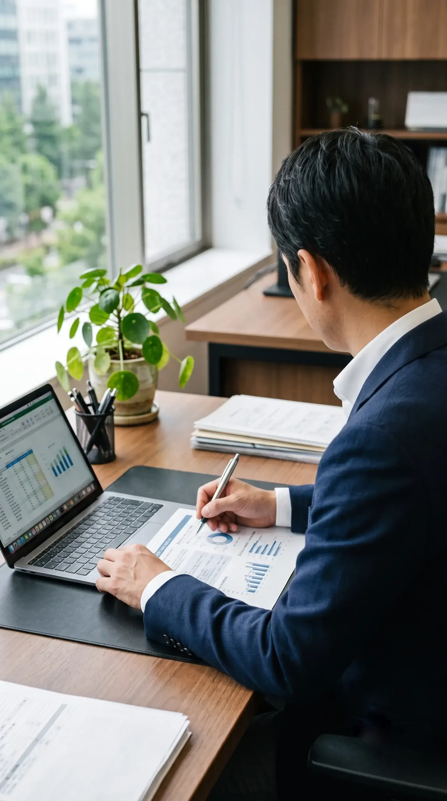 採用前設計に取り組む専門家のイメージ