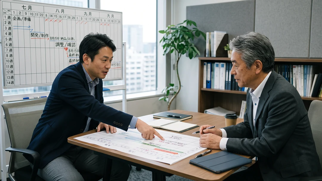 株式を渡すタイミングを設計するイメージ