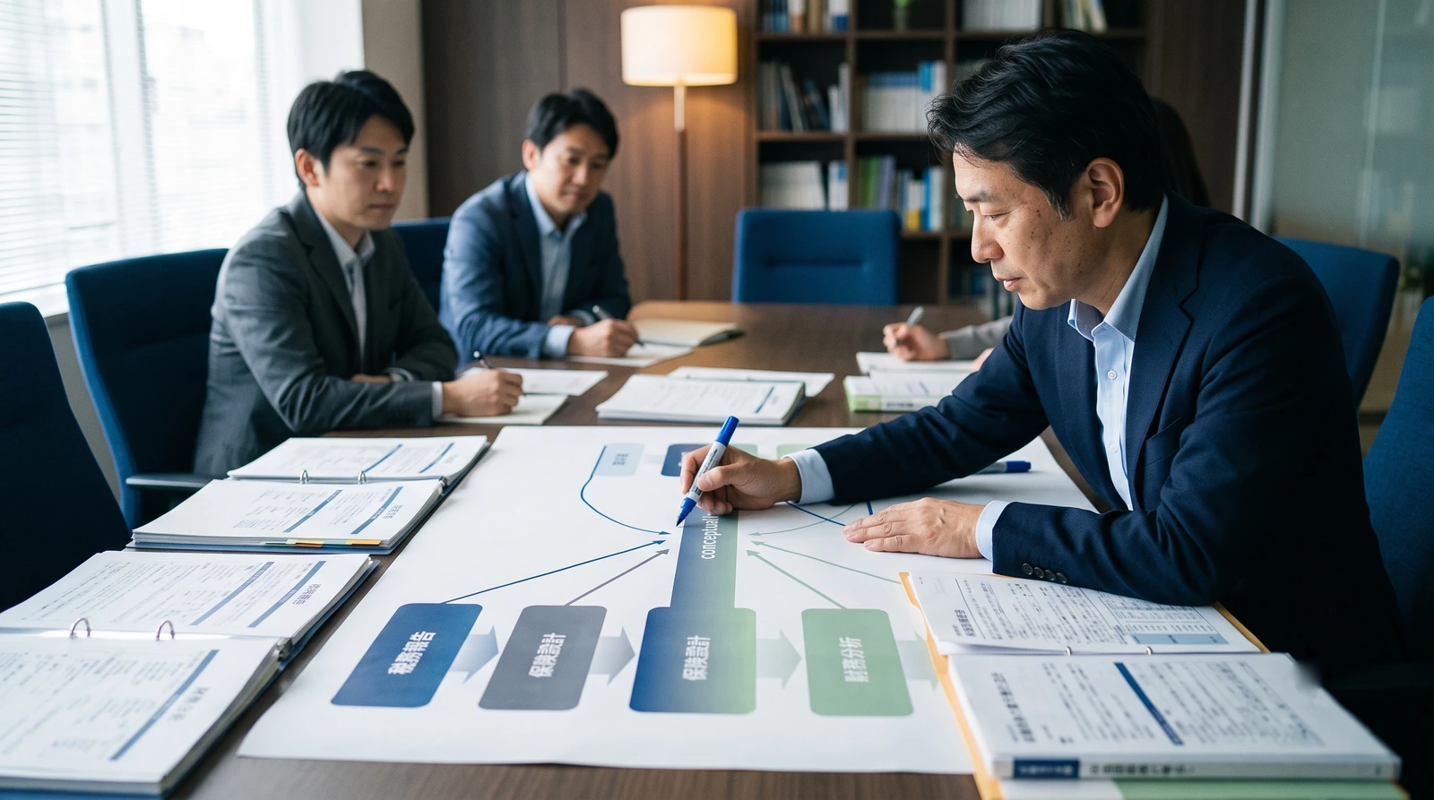 事業承継・保険・財務を一本で設計する専門家のイメージ