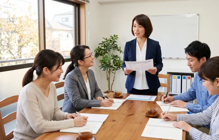 介護事業所の管理者に向けた階層別研修の様子