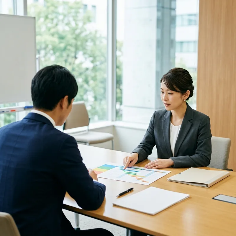 工程表を確認しながら打ち合わせる自治体の担当者と専門家