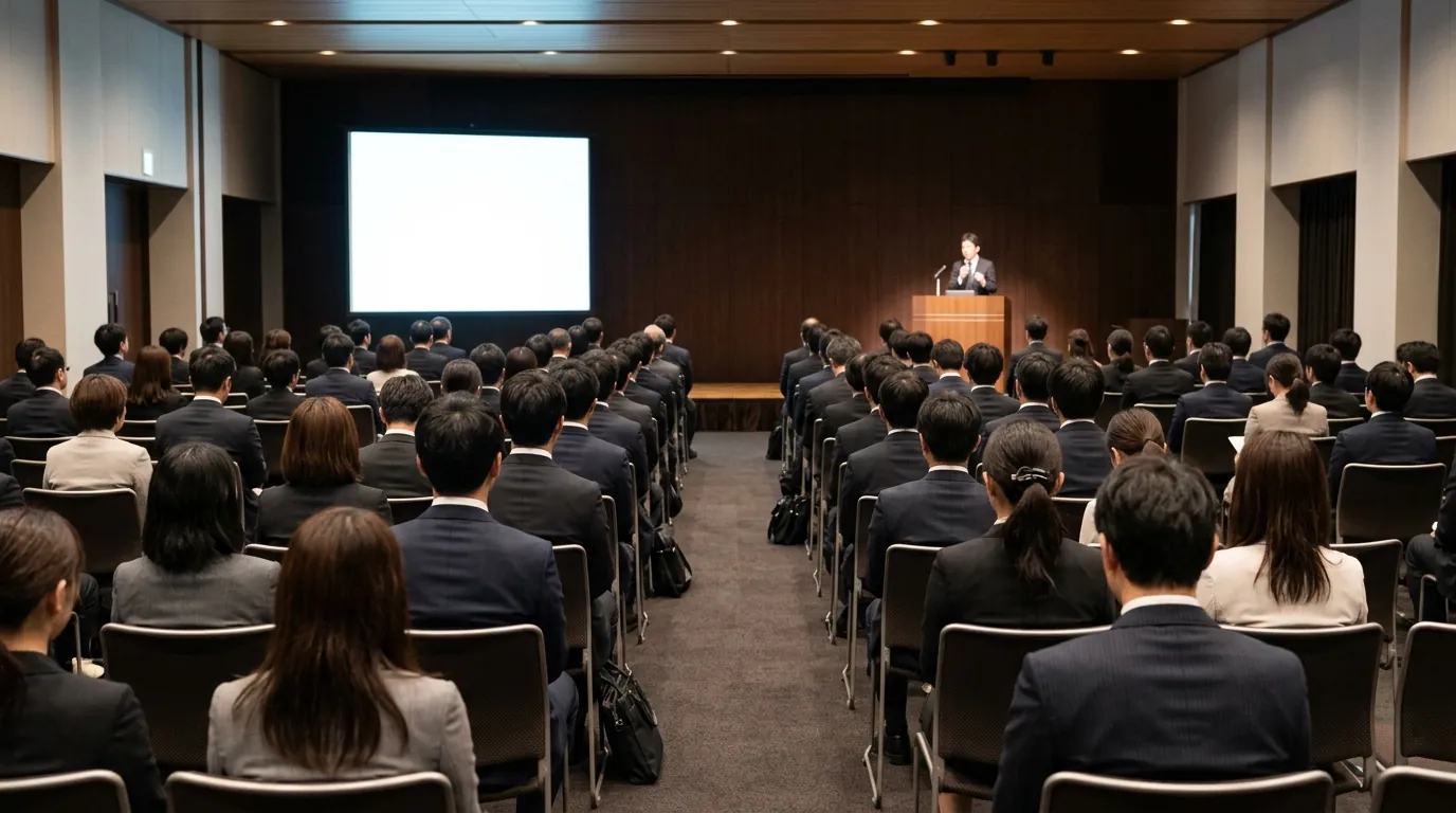 公的な事業の説明会の会場